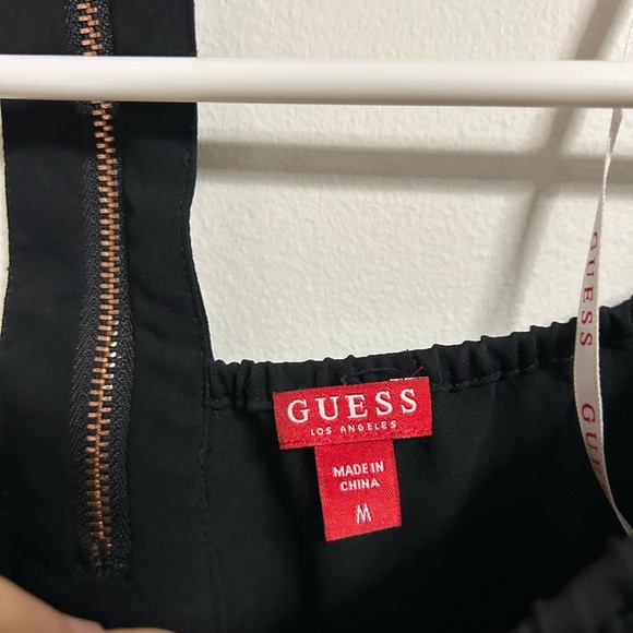 Guess Jet Black Wode Sleeve Choker Blouse - Picture 3 of 3